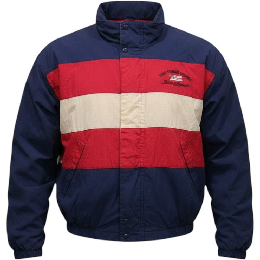 Vintage Stars & Stripes Windbreaker Men Size XL Full‎ Zip Dennis Conner Jacket